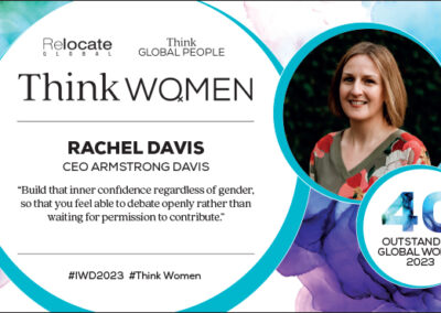 Rachel Davis, Think Women’s 40 Outstanding Global Women 2023
