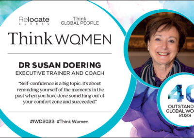 Dr Susan Doering Think Women’s 40 Outstanding Global Women 2023