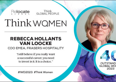 Rebecca Hollants Van Loocke, Think Women’s 40 Outstanding Global Women 2023