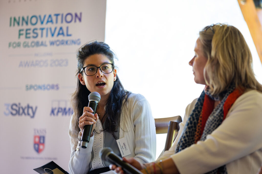 Demetra Marcantonio at future of Global Mobility and Education Hub at Innovation Festival 2023