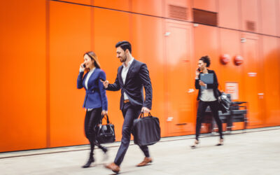 Business People Walking, Blurred Motion