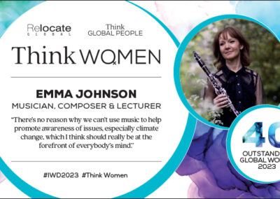 Emma Johnson, Think Women’s 40 Outstanding Global Women 2023