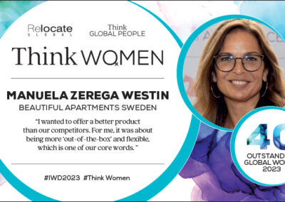 Manuela Zerega Westin, Think Women’s 40 Outstanding Global Women 2023