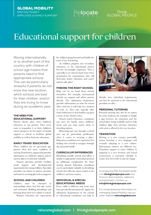 Educational support for children