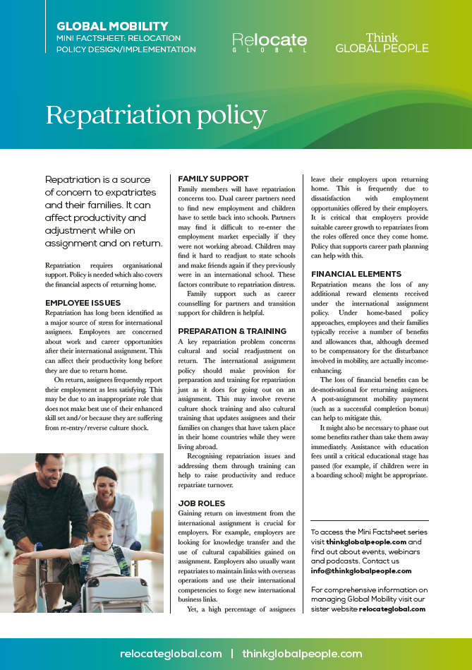 Repatriation policy
