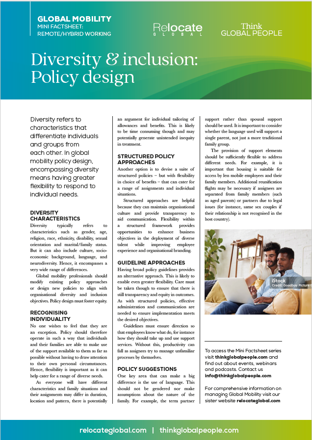 Diversity & inclusion: Policy Design