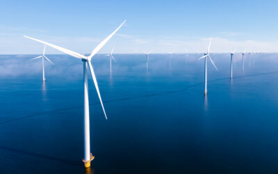 Windmill turbines in the Netherlands, green energy, eco friendly, energy transition