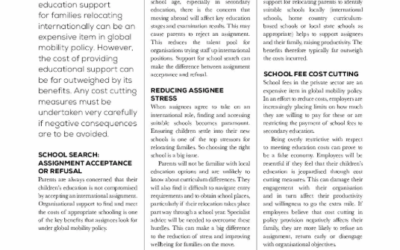 Education Support: Costs and Benefits