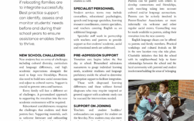 Global Mobility: Transistion Care in Schools