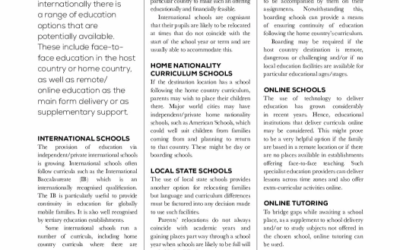 Education options for relocating families
