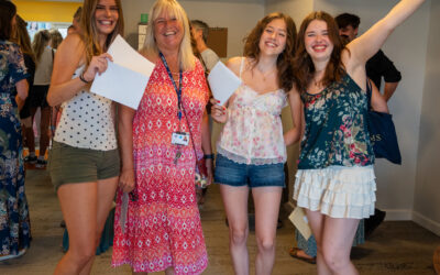 Headington Rye Oxford girls celebrate fantastic results Headmistress Caroline Jordan with Head Girl Trio Lydia, Hattie and Lexi